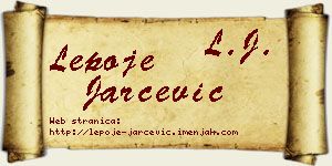 Lepoje Jarčević vizit kartica